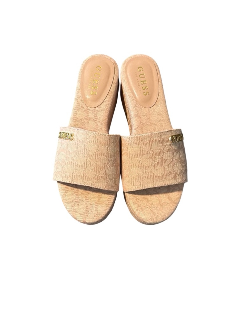 Guess  Women Wedges 2.36 “ Beige Sandals Lightweight Size 6